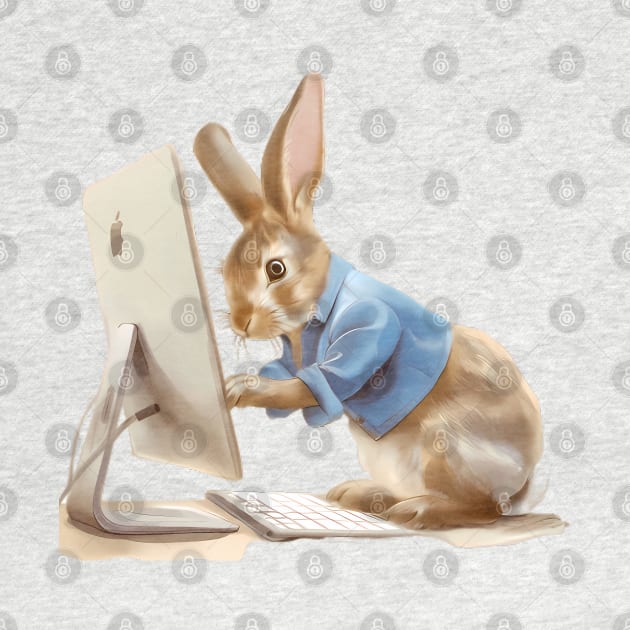 Peter rabbit computer programmer by VelvetEasel